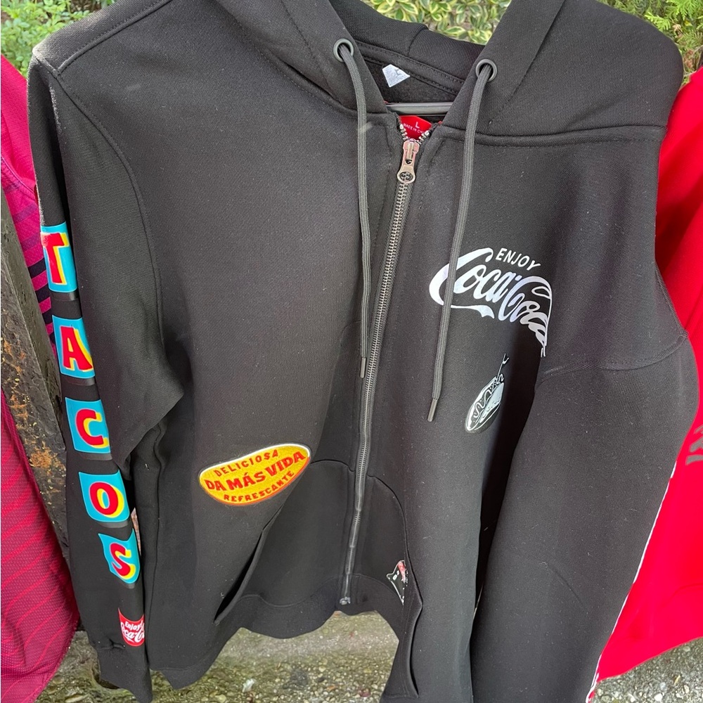 Black Coca-Cola Zip-Up Hoodie